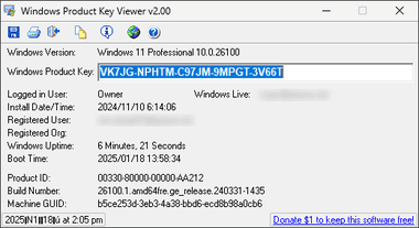 Windows ProductKey Viewer 2.0 002