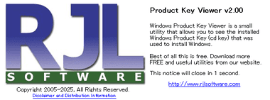 Windows ProductKey Viewer 2.0 005